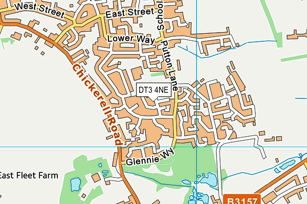 DT3 4NE map - OS VectorMap District (Ordnance Survey) DT3 4NE map - OS VectorMap District (Ordnance Survey)