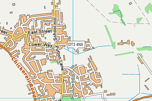 DT3 4NX map - OS VectorMap District (Ordnance Survey) DT3 4NX map - OS VectorMap District (Ordnance Survey)