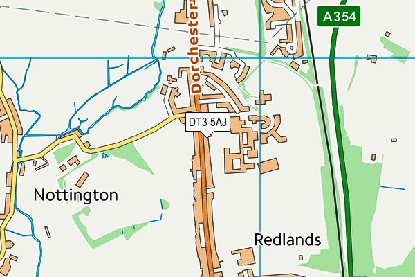DT3 5AJ map - OS VectorMap District (Ordnance Survey) DT3 5AJ map - OS VectorMap District (Ordnance Survey)