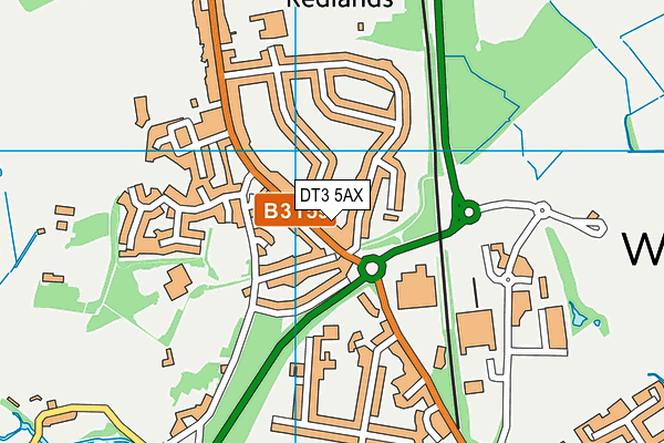 DT3 5AX map - OS VectorMap District (Ordnance Survey) DT3 5AX map - OS VectorMap District (Ordnance Survey)