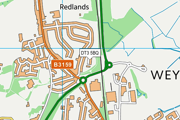 DT3 5BQ map - OS VectorMap District (Ordnance Survey) DT3 5BQ map - OS VectorMap District (Ordnance Survey)