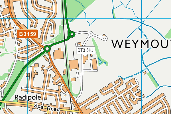 DT3 5HJ map - OS VectorMap District (Ordnance Survey) DT3 5HJ map - OS VectorMap District (Ordnance Survey)