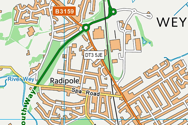 DT3 5JE map - OS VectorMap District (Ordnance Survey) DT3 5JE map - OS VectorMap District (Ordnance Survey)