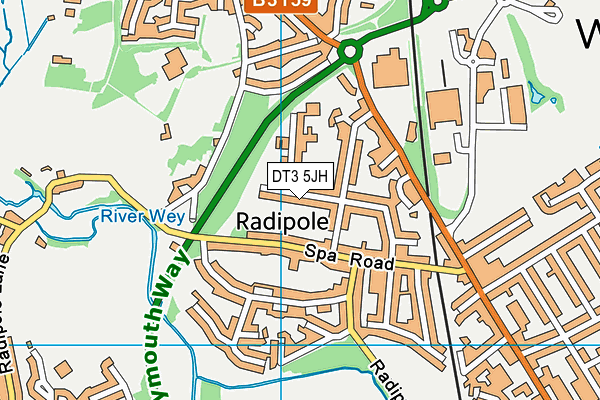 DT3 5JH map - OS VectorMap District (Ordnance Survey) DT3 5JH map - OS VectorMap District (Ordnance Survey)