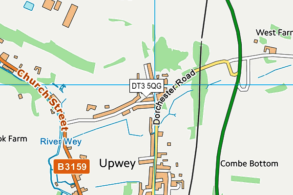 DT3 5QG map - OS VectorMap District (Ordnance Survey) DT3 5QG map - OS VectorMap District (Ordnance Survey)