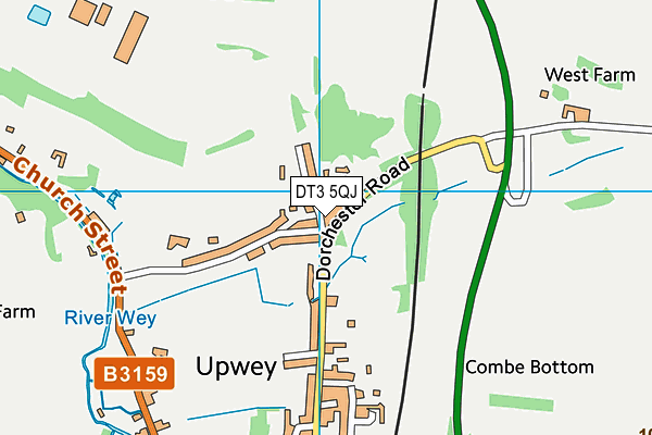 DT3 5QJ map - OS VectorMap District (Ordnance Survey) DT3 5QJ map - OS VectorMap District (Ordnance Survey)