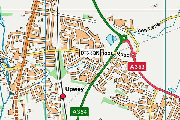 DT3 5QR map - OS VectorMap District (Ordnance Survey)