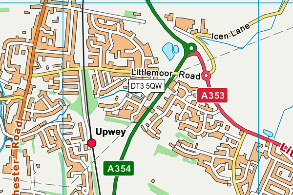DT3 5QW map - OS VectorMap District (Ordnance Survey) DT3 5QW map - OS VectorMap District (Ordnance Survey)
