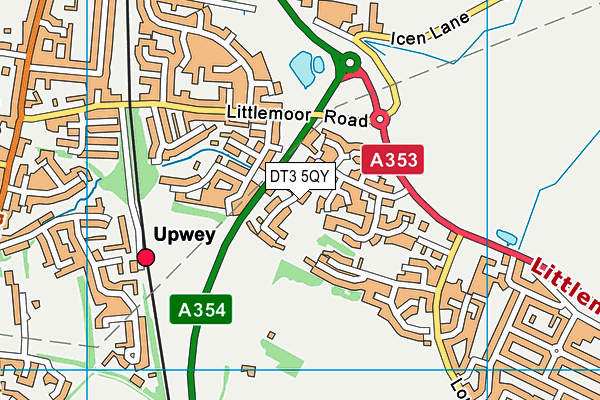 DT3 5QY map - OS VectorMap District (Ordnance Survey)