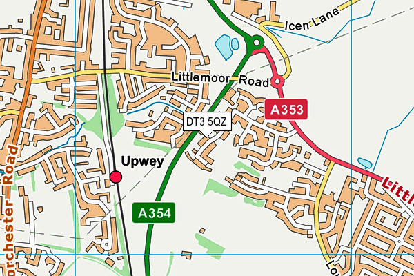 DT3 5QZ map - OS VectorMap District (Ordnance Survey) DT3 5QZ map - OS VectorMap District (Ordnance Survey)