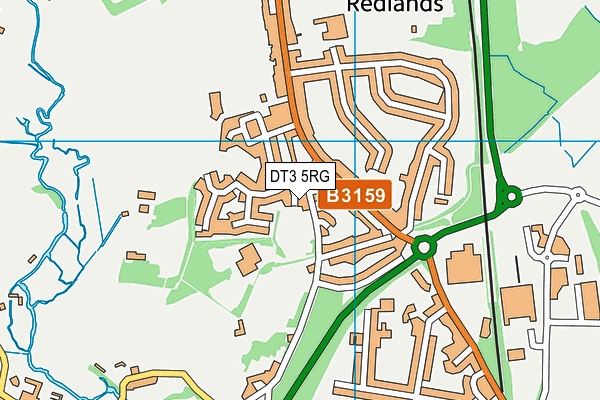 DT3 5RG map - OS VectorMap District (Ordnance Survey) DT3 5RG map - OS VectorMap District (Ordnance Survey)