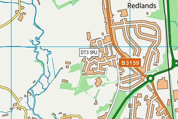 DT3 5RJ map - OS VectorMap District (Ordnance Survey) DT3 5RJ map - OS VectorMap District (Ordnance Survey)