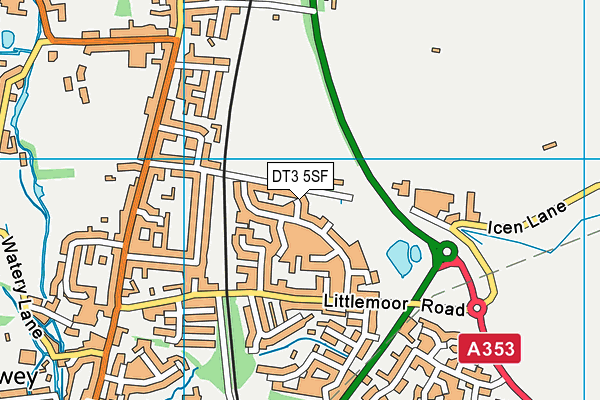 DT3 5SF map - OS VectorMap District (Ordnance Survey)