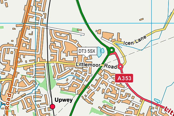 DT3 5SX map - OS VectorMap District (Ordnance Survey) DT3 5SX map - OS VectorMap District (Ordnance Survey)