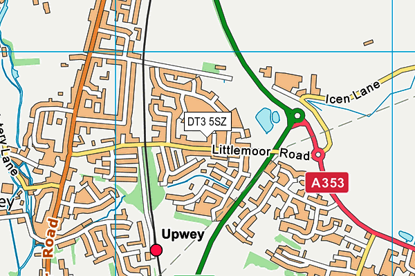 DT3 5SZ map - OS VectorMap District (Ordnance Survey) DT3 5SZ map - OS VectorMap District (Ordnance Survey)