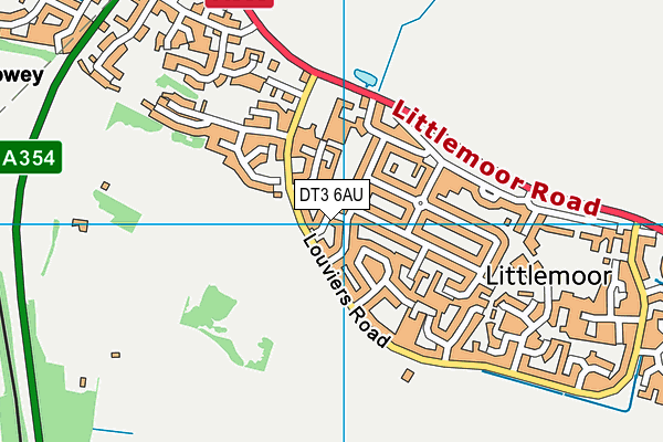 DT3 6AU map - OS VectorMap District (Ordnance Survey)