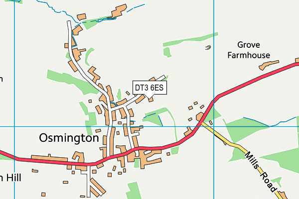 DT3 6ES map - OS VectorMap District (Ordnance Survey) DT3 6ES map - OS VectorMap District (Ordnance Survey)