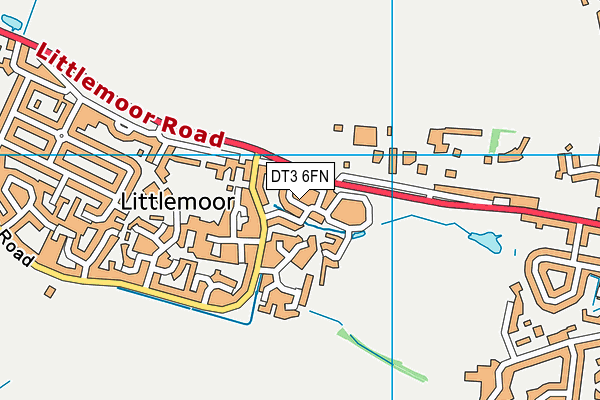 DT3 6FN map - OS VectorMap District (Ordnance Survey) DT3 6FN map - OS VectorMap District (Ordnance Survey)