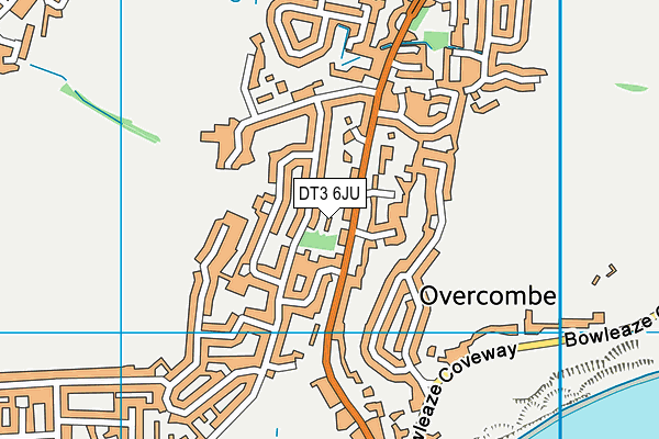 DT3 6JU map - OS VectorMap District (Ordnance Survey)