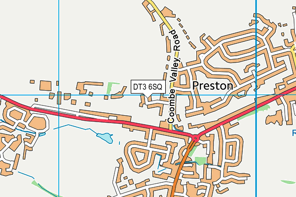 DT3 6SQ map - OS VectorMap District (Ordnance Survey)