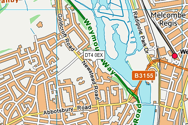 DT4 0EX map - OS VectorMap District (Ordnance Survey) DT4 0EX map - OS VectorMap District (Ordnance Survey)
