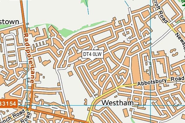 DT4 0LW map - OS VectorMap District (Ordnance Survey) DT4 0LW map - OS VectorMap District (Ordnance Survey)