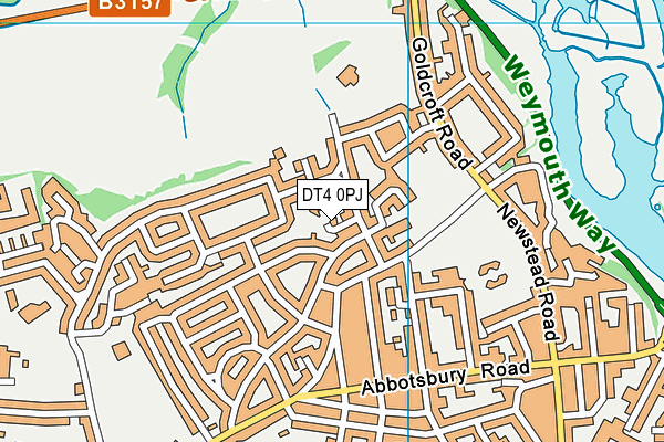 DT4 0PJ map - OS VectorMap District (Ordnance Survey) DT4 0PJ map - OS VectorMap District (Ordnance Survey)