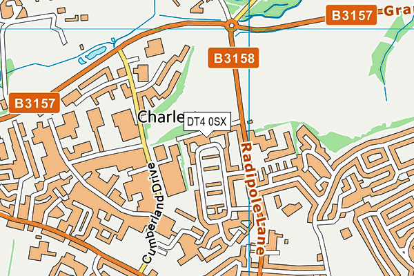 DT4 0SX map - OS VectorMap District (Ordnance Survey) DT4 0SX map - OS VectorMap District (Ordnance Survey)
