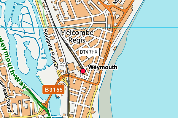 DT4 7HX map - OS VectorMap District (Ordnance Survey) DT4 7HX map - OS VectorMap District (Ordnance Survey)