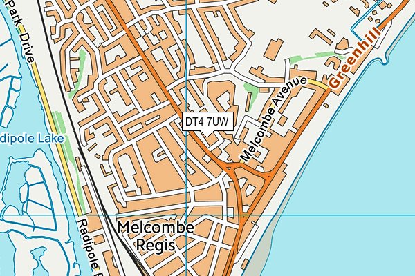 DT4 7UW map - OS VectorMap District (Ordnance Survey) DT4 7UW map - OS VectorMap District (Ordnance Survey)