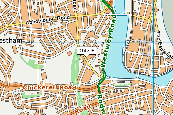 DT4 8JE map - OS VectorMap District (Ordnance Survey)