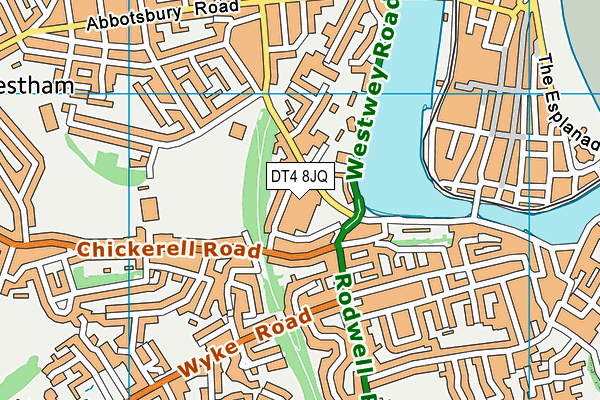 DT4 8JQ map - OS VectorMap District (Ordnance Survey)