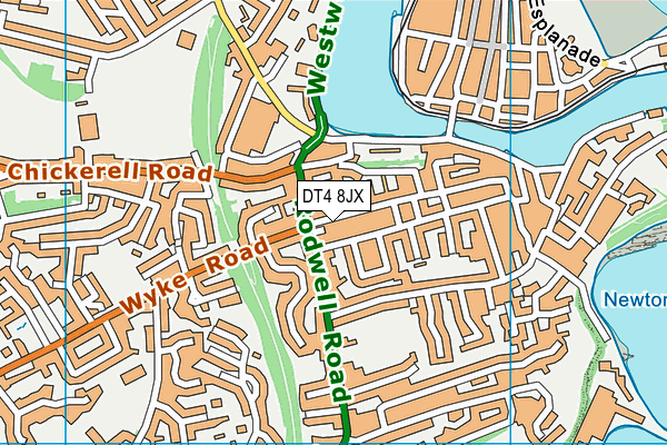 DT4 8JX map - OS VectorMap District (Ordnance Survey) DT4 8JX map - OS VectorMap District (Ordnance Survey)