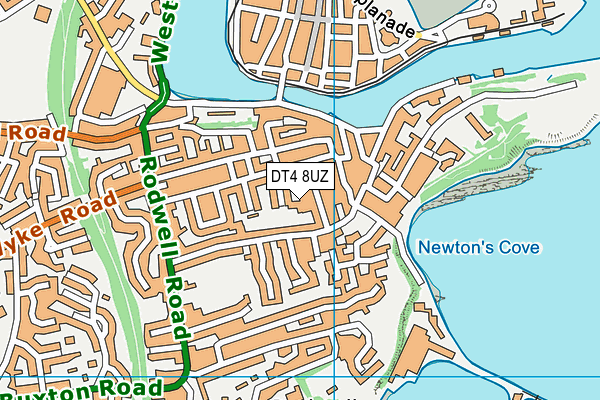 DT4 8UZ map - OS VectorMap District (Ordnance Survey)