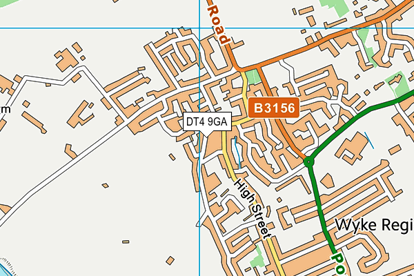 DT4 9GA map - OS VectorMap District (Ordnance Survey) DT4 9GA map - OS VectorMap District (Ordnance Survey)