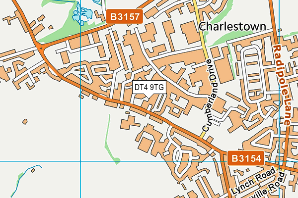DT4 9TG map - OS VectorMap District (Ordnance Survey) DT4 9TG map - OS VectorMap District (Ordnance Survey)