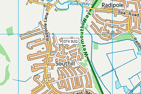 DT4 9UQ map - OS VectorMap District (Ordnance Survey) DT4 9UQ map - OS VectorMap District (Ordnance Survey)