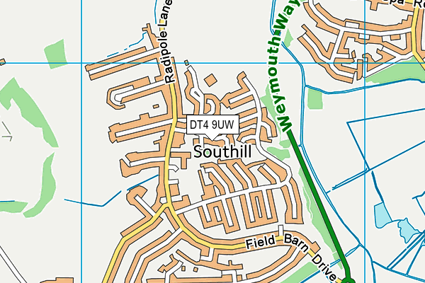DT4 9UW map - OS VectorMap District (Ordnance Survey) DT4 9UW map - OS VectorMap District (Ordnance Survey)
