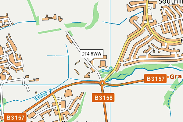DT4 9WW map - OS VectorMap District (Ordnance Survey) DT4 9WW map - OS VectorMap District (Ordnance Survey)