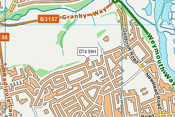 DT4 9XH map - OS VectorMap District (Ordnance Survey) DT4 9XH map - OS VectorMap District (Ordnance Survey)
