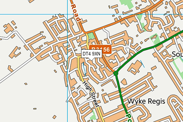 DT4 9XN map - OS VectorMap District (Ordnance Survey) DT4 9XN map - OS VectorMap District (Ordnance Survey)