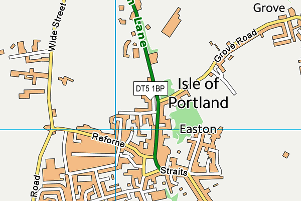 DT5 1BP map - OS VectorMap District (Ordnance Survey)