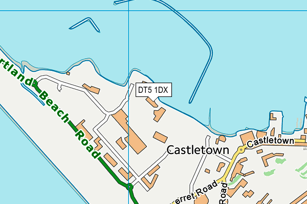 DT5 1DX map - OS VectorMap District (Ordnance Survey)