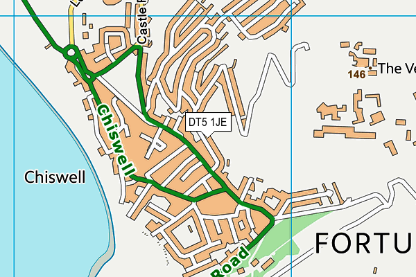 DT5 1JE map - OS VectorMap District (Ordnance Survey)