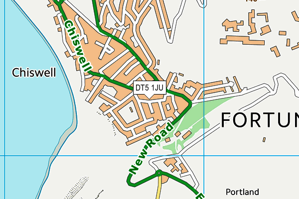 DT5 1JU map - OS VectorMap District (Ordnance Survey)