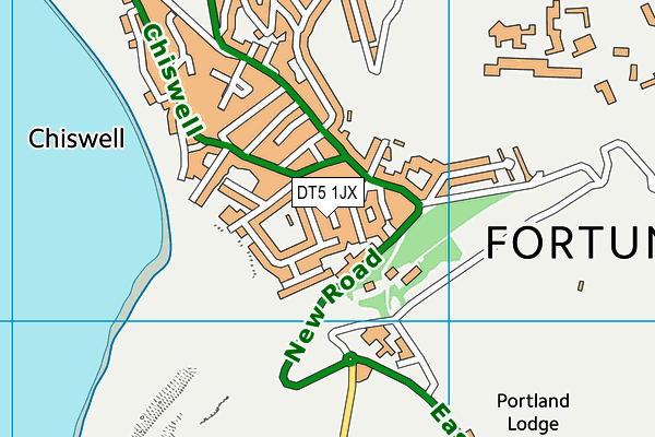 DT5 1JX map - OS VectorMap District (Ordnance Survey)