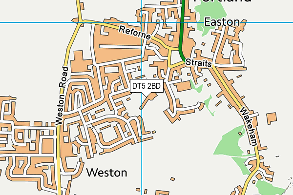 DT5 2BD map - OS VectorMap District (Ordnance Survey)