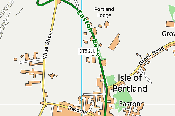 DT5 2JU map - OS VectorMap District (Ordnance Survey)