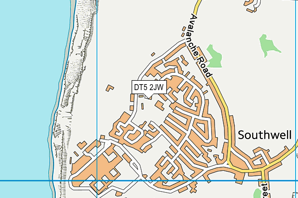 DT5 2JW map - OS VectorMap District (Ordnance Survey) DT5 2JW map - OS VectorMap District (Ordnance Survey)