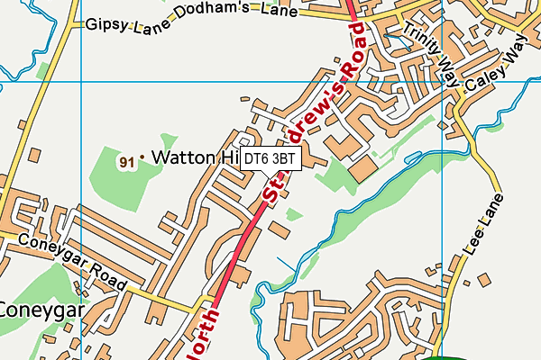 DT6 3BT map - OS VectorMap District (Ordnance Survey) DT6 3BT map - OS VectorMap District (Ordnance Survey)